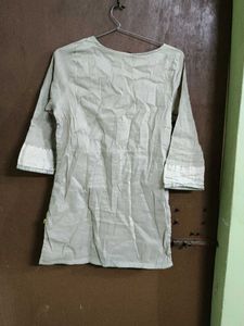 Aurelia Beige Tunic Top