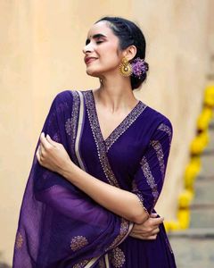 New Gown Designer Dress Purple