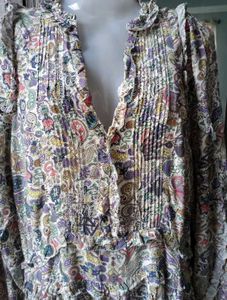 Paisley Ruffle Maxi Dress