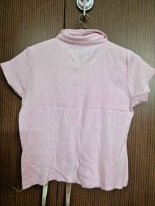 Baby Pink Ribbed Top | 36