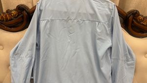 Stylish Blue Tie-Sleeve Shirt