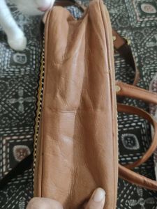 Camel Leather Sling Bag
