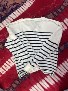 Striped Long Sleeve Cardigan