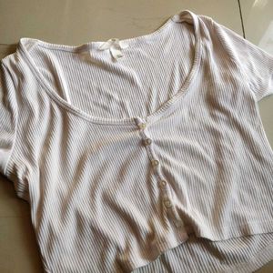 H&amp;M Ribbed New Crop Top 🌻