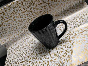 Black With White Spotted Mug