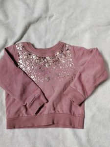 Cute Pink Sequin Sweatshirt