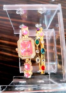 Ladies Watch &amp; Bracelet Set