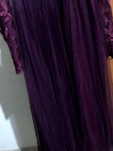 Elegant Plum Long Sleeve Dress