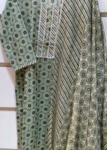 Green Printed Kurta Set