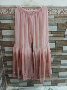 ombre mirror work Chikankari sharara