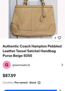 Coach Yellow Handbag