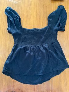Bossini Black Smocked Top