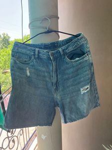 Tokyo Talkies Ripped Denim Shorts