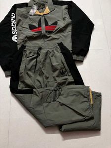 Sherpa Fur Men&#39;s Tracksuit Adidas Logo Embroidery
