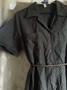 Cotton Midi Shirt Dress