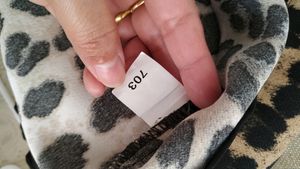 Zara Tan And Black Blouse