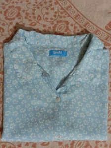 Blue Crop Shirt