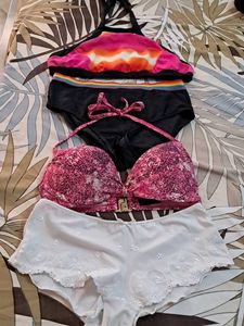 Combo Of Four Imported Fabric Bra N Panty