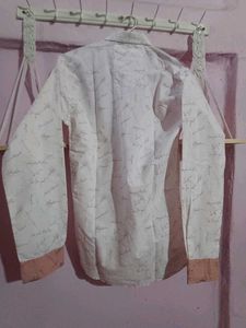 Ombre print shirt white / pink gradient