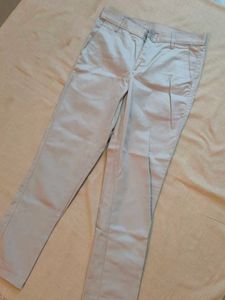 Beige Casual Pants