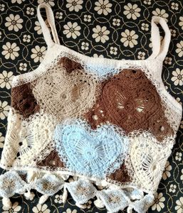 Crochet Patchwork Crop Top