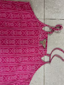 ANOUK hot pink Halter Neck Kurti