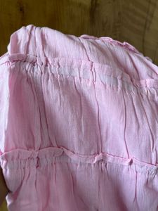 Cute Pink one shoulder Ruffled Mini Dress