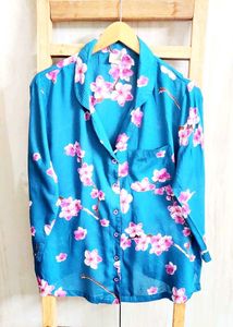 Pink Floral Shirt Size-42