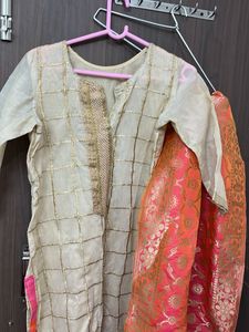 Banarsi Kurta With Heavy Dupatta For M Or L
