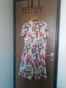 Letter Print Casual Dress Or CORD SET