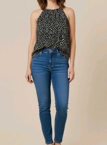 Chic Polka Dot Halter Neck Tank Top