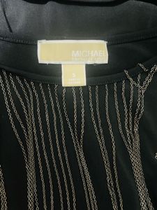 Michael Kors Black Rhinestone Fringe Dress