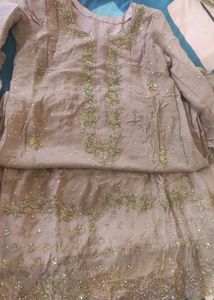 Dimond Work Long Kurta 3piece Set