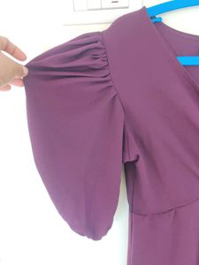 Dark Purple Flared Dress