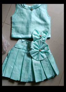 Cute Aqua Skirt & Top Set completely new