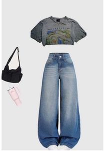 Y2k Cropped Oversized Tshirt