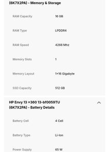 HP Envy x360 2in1, i7, 12th Gen, 8GB, 512GB