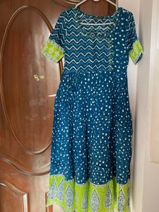 Printed Blue Kurta