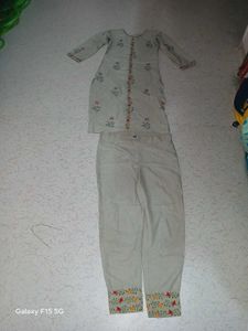 Floral Embroidered Kurta Pant Set