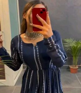 Women Nyra Cut Georgette Kurti Xs Size 34 Bust