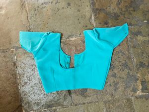 Teal Embroidered Saree