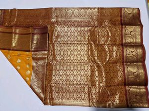 Elegant Yellow Banarasi Saree