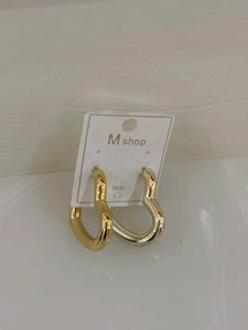 Gold Heart Hoop Earrings