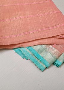 Elegant Pink &amp; Blue Saree