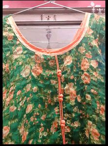 Elegant Green Floral Ethical Dress