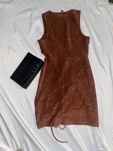 H&amp;M Brown Shimmer Dress