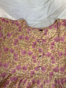 Floral Short Kurta/Top