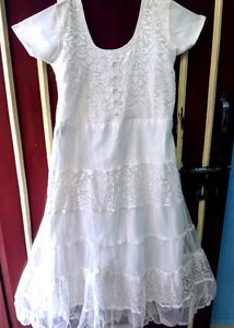 White Layered Frock
