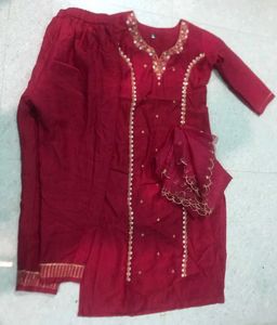 Latest New Kurti Duptta And Bottom Set For Women