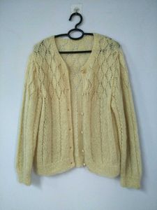 Butter Yellow Knitted Cardigan
